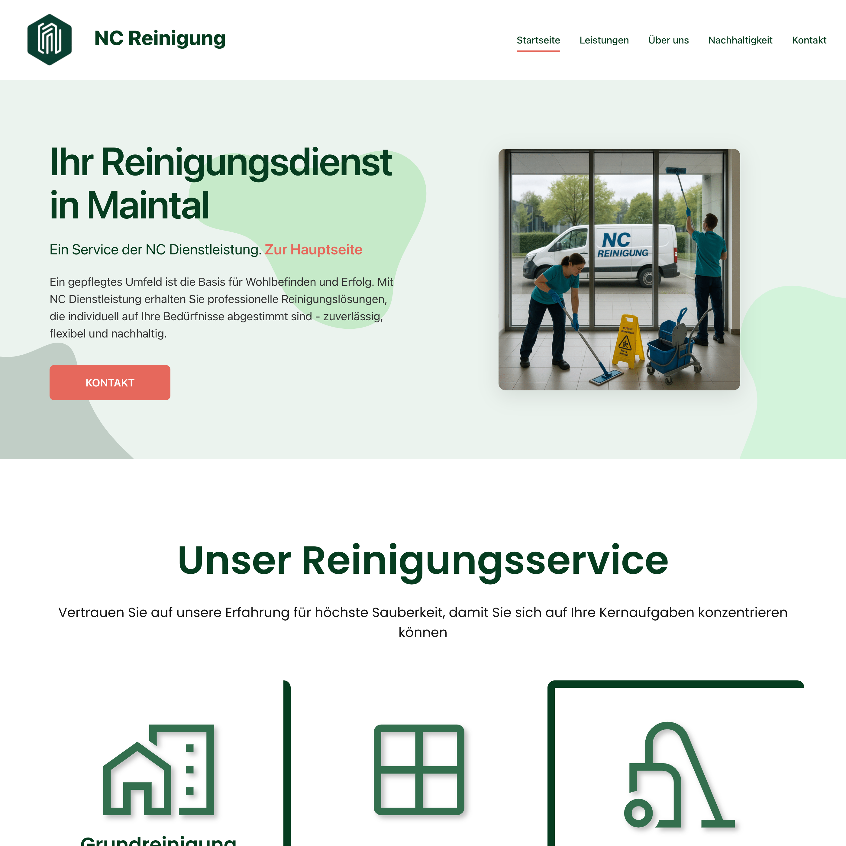 NC Reinigung website preview